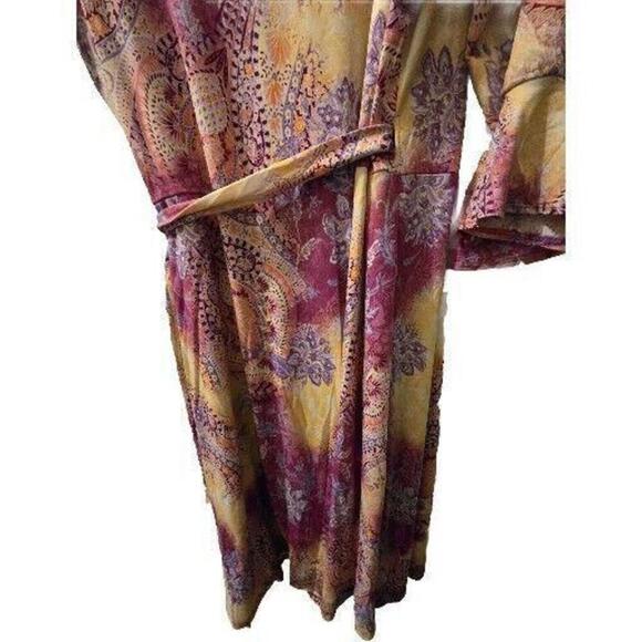 VTG Maggie Sweet Red Tropical Maxi Dress 1X Floral Flowy Aloha Boho USA (VS-123) - Picture 7 of 9